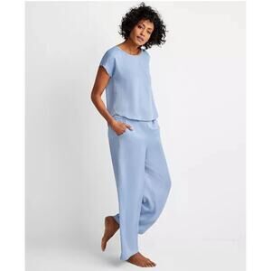 State of Day Womens Silk Touch Short Sleeve Pajama Set, Blue, 2XL 0137